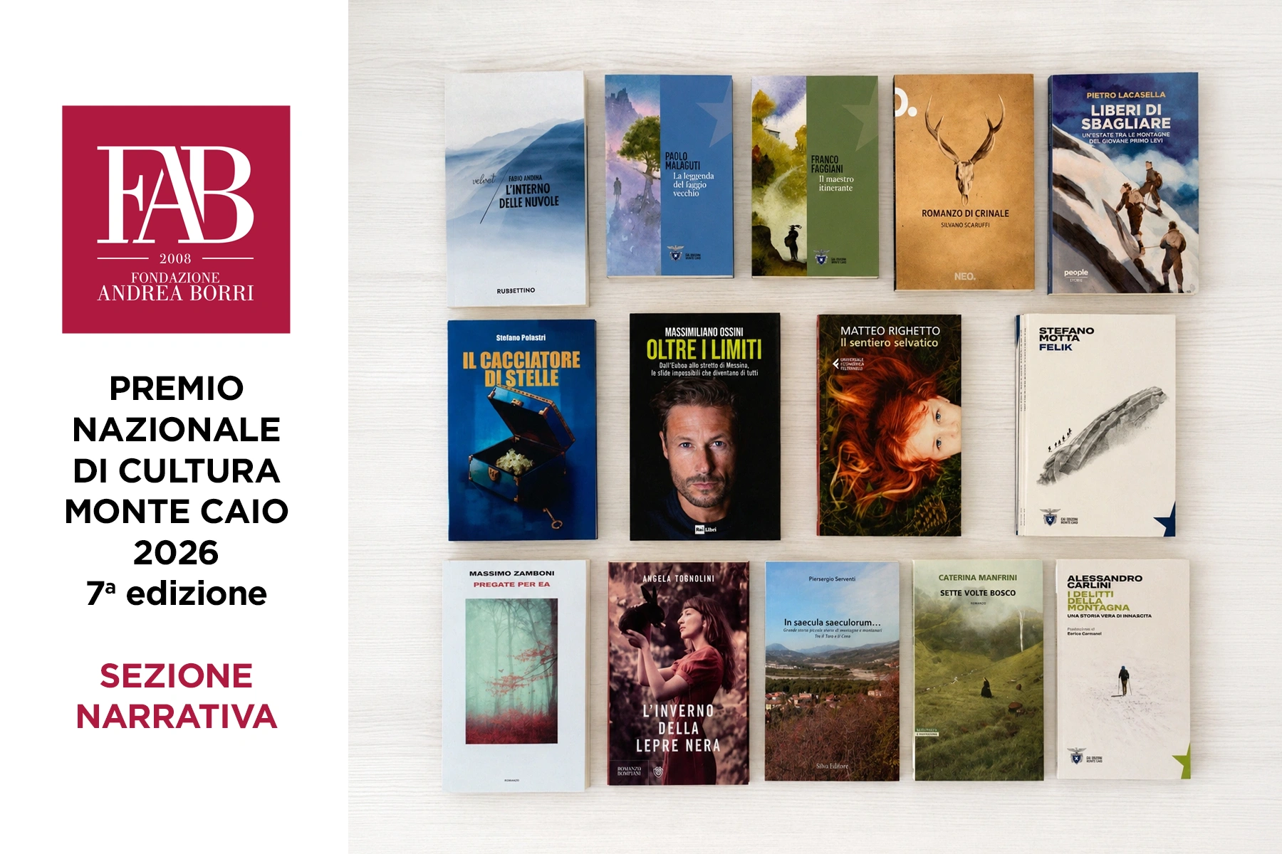 Premio nazionale di Cultura Monte Caio 2026 - Sezione Narrativa